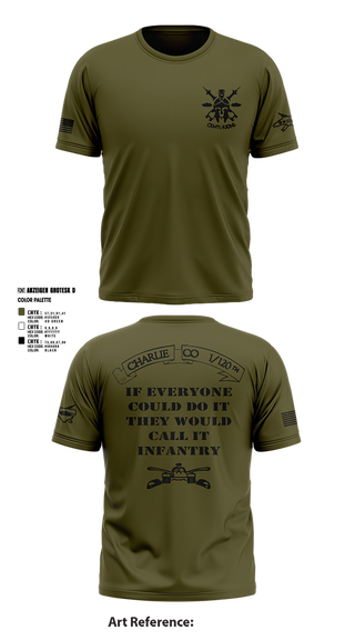 Short Sleeve Performance Shirt, Charlie Co, Army, Teamtime, Team time, sublimation, custom sports apparel, team uniforms, spirit wear, spiritwear, sports uniforms, custom shirts, team store, custom team store, fundraiser sports, apparel fundraiser