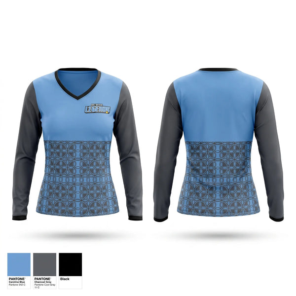 Womens Long Sleeve Vneck Shirt, EC Ohio Legends, Softball, Teamtime, Team time, sublimation, custom sports apparel, team uniforms, spirit wear, spiritwear, sports uniforms, custom shirts, team store, custom team store, fundraiser sports, apparel fundraiser