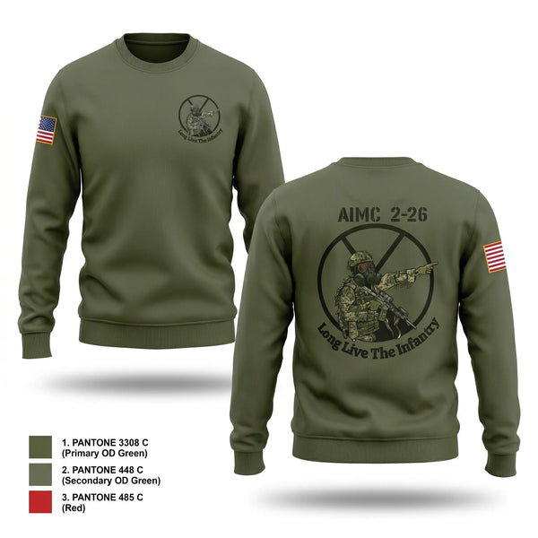 Crew Neck Sweatshirt, AIMC 2-26, Marines, Teamtime, Team time, sublimation, custom sports apparel, team uniforms, spirit wear, spiritwear, sports uniforms, custom shirts, team store, custom team store, fundraiser sports, apparel fundraiser