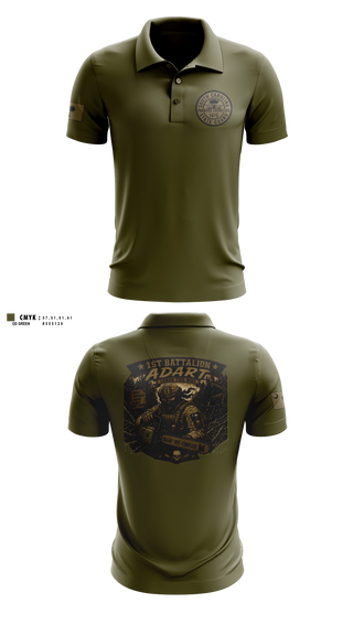 Short Sleeve Performance Polo, 1st Battalion, National Guard, Teamtime, Team time, sublimation, custom sports apparel, team uniforms, spirit wear, spiritwear, sports uniforms, custom shirts, team store, custom team store, fundraiser sports, apparel fundraiser