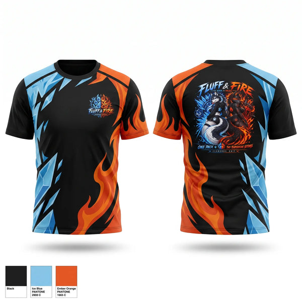 Short Sleeve Performance Shirt, Fluff and fire, E-Sports, Teamtime, Team time, sublimation, custom sports apparel, team uniforms, spirit wear, spiritwear, sports uniforms, custom shirts, team store, custom team store, fundraiser sports, apparel fundraiser