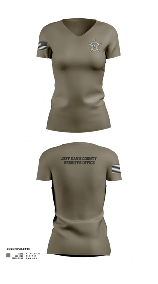 Womens Short Sleeve Vneck Shirt, Jeff Davis County Sheriff’s Office, Police, Teamtime, Team time, sublimation, custom sports apparel, team uniforms, spirit wear, spiritwear, sports uniforms, custom shirts, team store, custom team store, fundraiser sports, apparel fundraiser