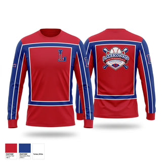 Long Sleeve Performance Shirt, Lakewood Youth Baseball Association, Baseball, Teamtime, Team time, sublimation, custom sports apparel, team uniforms, spirit wear, spiritwear, sports uniforms, custom shirts, team store, custom team store, fundraiser sports, apparel fundraiser