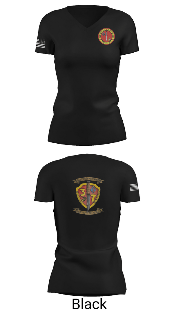 Womens Short Sleeve Vneck Shirt, 3rd Battalion 7th Marines, Marines, Teamtime, Team time, sublimation, custom sports apparel, team uniforms, spirit wear, spiritwear, sports uniforms, custom shirts, team store, custom team store, fundraiser sports, apparel fundraiser