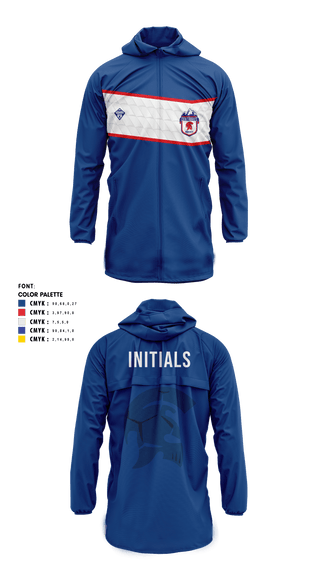 Centaurus HS Soccer 3784649 Squall Mid-Thigh Length Fleece Lined Waterproof Jacket - 1