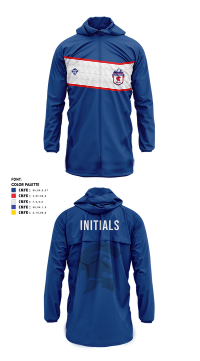 Centaurus HS Soccer 3784649 Squall Mid-Thigh Length Fleece Lined Waterproof Jacket - 1