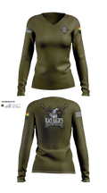 B Co 832nd OD BN 19793865 Women's Long Sleeve V-neck Shirt - 22