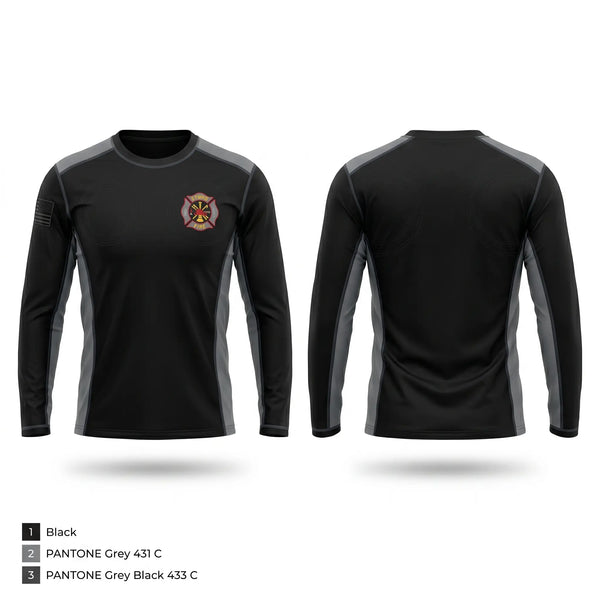 Long Sleeve Performance Shirt, Atmore Fire Department, Fire Department, Teamtime, Team time, sublimation, custom sports apparel, team uniforms, spirit wear, spiritwear, sports uniforms, custom shirts, team store, custom team store, fundraiser sports, apparel fundraiser