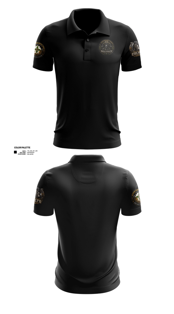 Short Sleeve Performance Polo, Madigan pharmacy colts, Army, Teamtime, Team time, sublimation, custom sports apparel, team uniforms, spirit wear, spiritwear, sports uniforms, custom shirts, team store, custom team store, fundraiser sports, apparel fundraiser