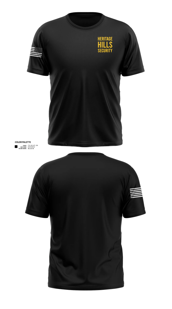Old School Cotton Feel Shirt, Heritage Hills Security, EMS/EMT, Teamtime, Team time, sublimation, custom sports apparel, team uniforms, spirit wear, spiritwear, sports uniforms, custom shirts, team store, custom team store, fundraiser sports, apparel fundraiser