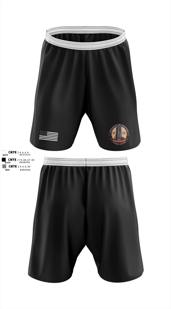 Athletic Shorts With Pockets, SFD Training, Fire Department, Teamtime, Team time, sublimation, custom sports apparel, team uniforms, spirit wear, spiritwear, sports uniforms, custom shirts, team store, custom team store, fundraiser sports, apparel fundraiser