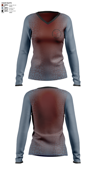 Womens Long Sleeve Vneck Shirt, Bradford Middle School Tornadoes, Women's Basketball, Teamtime, Team time, sublimation, custom sports apparel, team uniforms, spirit wear, spiritwear, sports uniforms, custom shirts, team store, custom team store, fundraiser sports, apparel fundraiser
