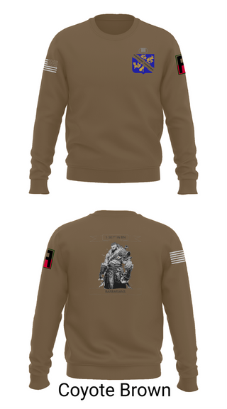 Crew Neck Sweatshirt, 1-306th IN BN, , Teamtime, Team time, sublimation, custom sports apparel, team uniforms, spirit wear, spiritwear, sports uniforms, custom shirts, team store, custom team store, fundraiser sports, apparel fundraiser