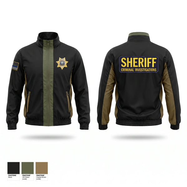 Windbreaker, Claiborne County Sheriffs Office Criminal Investigations, Police, Teamtime, Team time, sublimation, custom sports apparel, team uniforms, spirit wear, spiritwear, sports uniforms, custom shirts, team store, custom team store, fundraiser sports, apparel fundraiser