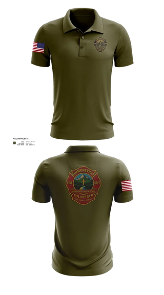 Short Sleeve Performance Polo, Simmonsville VFD, , Teamtime, Team time, sublimation, custom sports apparel, team uniforms, spirit wear, spiritwear, sports uniforms, custom shirts, team store, custom team store, fundraiser sports, apparel fundraiser