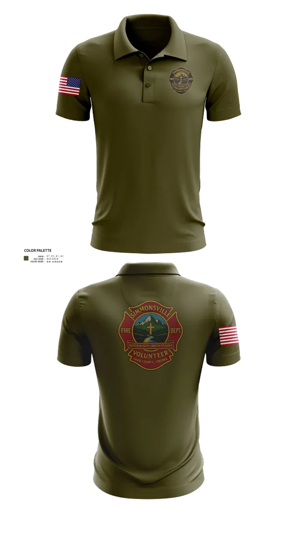 Short Sleeve Performance Polo, Simmonsville VFD, , Teamtime, Team time, sublimation, custom sports apparel, team uniforms, spirit wear, spiritwear, sports uniforms, custom shirts, team store, custom team store, fundraiser sports, apparel fundraiser