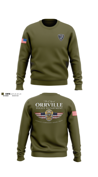 Crew Neck Sweatshirt, Orrville Police Department, Police, Teamtime, Team time, sublimation, custom sports apparel, team uniforms, spirit wear, spiritwear, sports uniforms, custom shirts, team store, custom team store, fundraiser sports, apparel fundraiser