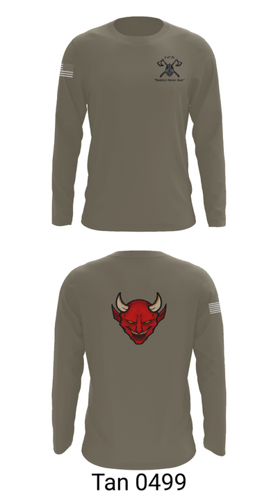 D Co 3-47 75831418 Long Sleeve Performance Shirt 66