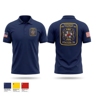 Short Sleeve Performance Polo, Townsend Fire Company, Fire Department, Teamtime, Team time, sublimation, custom sports apparel, team uniforms, spirit wear, spiritwear, sports uniforms, custom shirts, team store, custom team store, fundraiser sports, apparel fundraiser