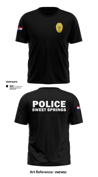 Short Sleeve Performance Shirt, Sweet Springs, Police, Teamtime, Team time, sublimation, custom sports apparel, team uniforms, spirit wear, spiritwear, sports uniforms, custom shirts, team store, custom team store, fundraiser sports, apparel fundraiser
