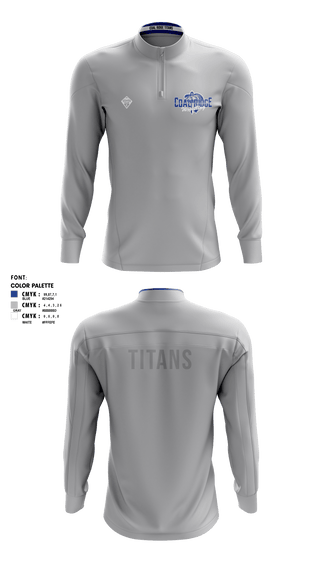 Coal Ridge HS Wrestling 86453824 Quarter Zip Jacket - 1