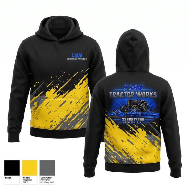 Hoodie, LSN Tractor Works, Police, Teamtime, Team time, sublimation, custom sports apparel, team uniforms, spirit wear, spiritwear, sports uniforms, custom shirts, team store, custom team store, fundraiser sports, apparel fundraiser