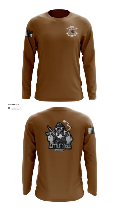 BATTLECOCKS, Boldsteel, 2-32 Far. 8081445 Long Sleeve Performance Shirt 1