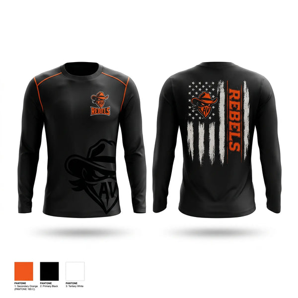 Long Sleeve Performance Shirt, AV Rebels, , Teamtime, Team time, sublimation, custom sports apparel, team uniforms, spirit wear, spiritwear, sports uniforms, custom shirts, team store, custom team store, fundraiser sports, apparel fundraiser