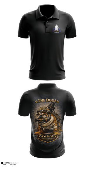 Short Sleeve Performance Polo, C-co 4-31 INF Mortar Section, Army, Teamtime, Team time, sublimation, custom sports apparel, team uniforms, spirit wear, spiritwear, sports uniforms, custom shirts, team store, custom team store, fundraiser sports, apparel fundraiser