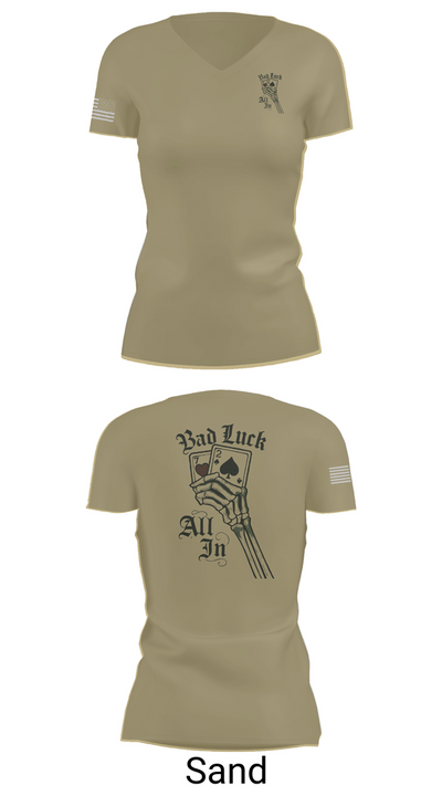 4th plt bad luck 18253345 Women's Short Sleeve V-neck Shirt - 88