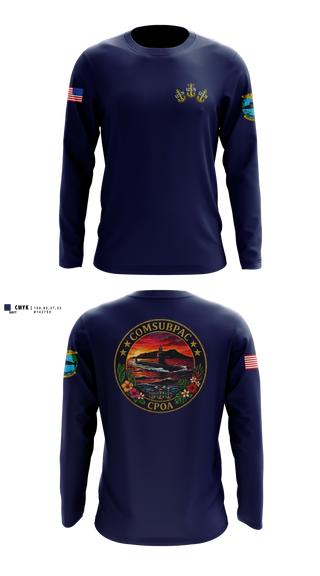 Long Sleeve Performance Shirt, COMSUBPAC CPOA, Navy, Teamtime, Team time, sublimation, custom sports apparel, team uniforms, spirit wear, spiritwear, sports uniforms, custom shirts, team store, custom team store, fundraiser sports, apparel fundraiser