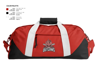 Duffle Bag, DownEast Outlaws, Baseball, Teamtime, Team time, sublimation, custom sports apparel, team uniforms, spirit wear, spiritwear, sports uniforms, custom shirts, team store, custom team store, fundraiser sports, apparel fundraiser