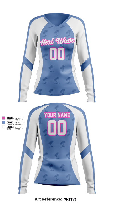 Gulf Coast Heat Volleyball 64929475 Women's Long Sleeve Shirt - 15