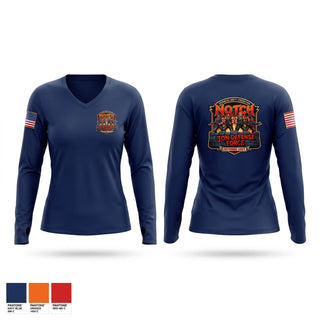 Womens Long Sleeve Vneck Shirt, JDF, Navy, Teamtime, Team time, sublimation, custom sports apparel, team uniforms, spirit wear, spiritwear, sports uniforms, custom shirts, team store, custom team store, fundraiser sports, apparel fundraiser