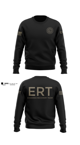 Crew Neck Sweatshirt, Evidence Recovery Team, Police, Teamtime, Team time, sublimation, custom sports apparel, team uniforms, spirit wear, spiritwear, sports uniforms, custom shirts, team store, custom team store, fundraiser sports, apparel fundraiser
