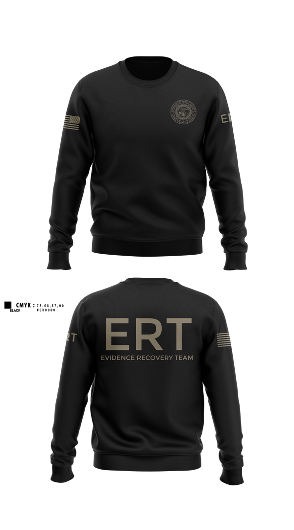 Crew Neck Sweatshirt, Evidence Recovery Team, Police, Teamtime, Team time, sublimation, custom sports apparel, team uniforms, spirit wear, spiritwear, sports uniforms, custom shirts, team store, custom team store, fundraiser sports, apparel fundraiser