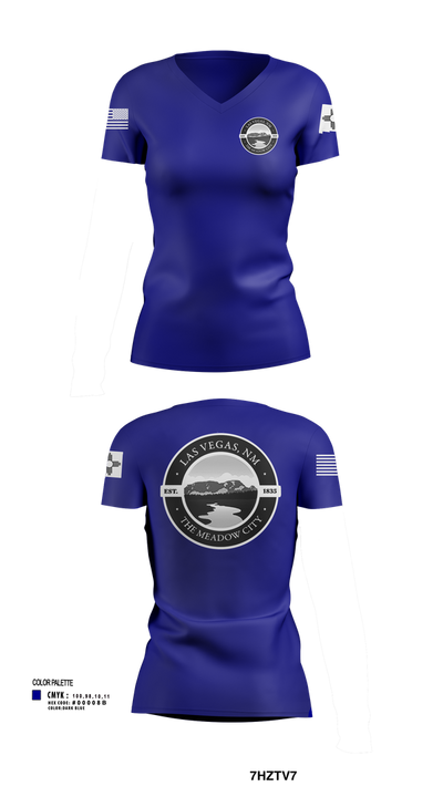 Las Vegas 60845219 Women's Short Sleeve V-neck Shirt - 16