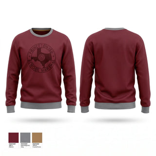 Crew Neck Sweatshirt, Princeton ISD Marshals, , Teamtime, Team time, sublimation, custom sports apparel, team uniforms, spirit wear, spiritwear, sports uniforms, custom shirts, team store, custom team store, fundraiser sports, apparel fundraiser