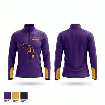 Schurz Bulldogs Quarter Zip Jacket - 1