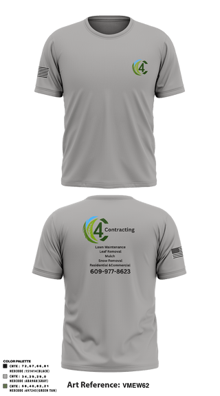 C4 CONTRACTING 35158800 Cotton Shirt Sleeve Shirt -2