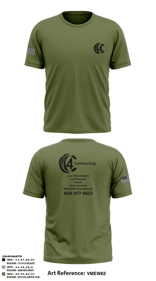 C4 CONTRACTING 35158800 Cotton Short Sleeve Shirt -1