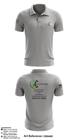 C4 CONTRACTING 35158800 Short Sleeve Performance Polo -10