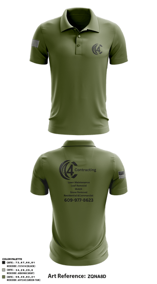 C4 CONTRACTING 35158800 Short Sleeve Performance Polo -9