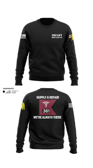 361st Med Log 81064337 Crew Neck Sweatshirt - 31