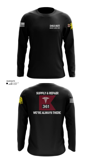 361st Med Log 81064337 Long Sleeve Performance Shirt - 31