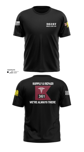 361st Med Log 81064337 Short Sleeve Performance Shirt - 31