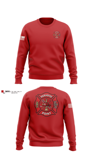 Crew Neck Sweatshirt, Paradise Point, Fire Department, Teamtime, Team time, sublimation, custom sports apparel, team uniforms, spirit wear, spiritwear, sports uniforms, custom shirts, team store, custom team store, fundraiser sports, apparel fundraiser