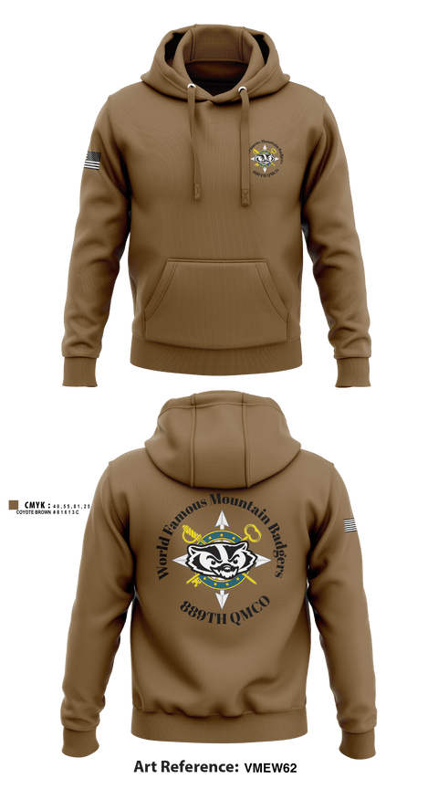 889TH QMCO Mountain Badgers 26510585 Hoodie - 7
