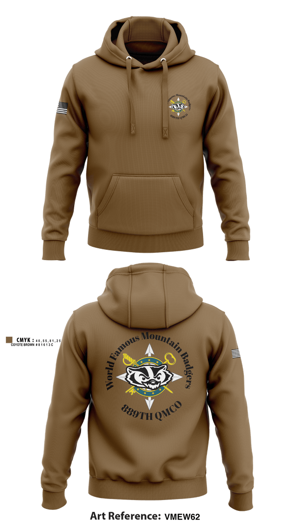 889TH QMCO Mountain Badgers 26510585 Hoodie - 7