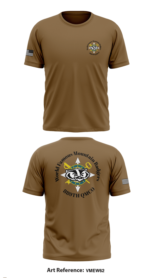 889TH QMCO Mountain Badgers 26510585 Short Sleeve Performance Shirt - 7